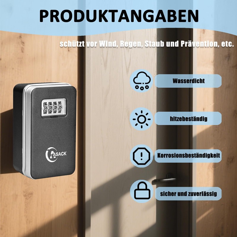 shuokang Outdoor Key Safe with Digital Combination (Weatherproof) Aluminium Alloy