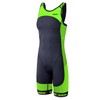 Synergy Tri Suit Women's One Piece Open Back Trisuit (Black/Citrus Lime, X-Small)