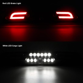 3rd Third Brake Lights LED Compatible with F150 2015-2024,for Superduty F250/F350/F450/F550 2017-2024,for Ranger 2019-2024, Cargo Light High Mount Stop Lamp (Clear Lens) Fits Brake Light w/Camera