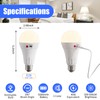 Powfloven 5000mAh Rechargeable Light Bulbs with Remote, E26 Wireless LED