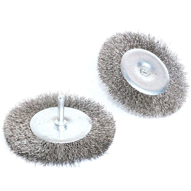 FPPO 4PCS 3 Inch Stainless Steel Wire Wheel Brushes Kit