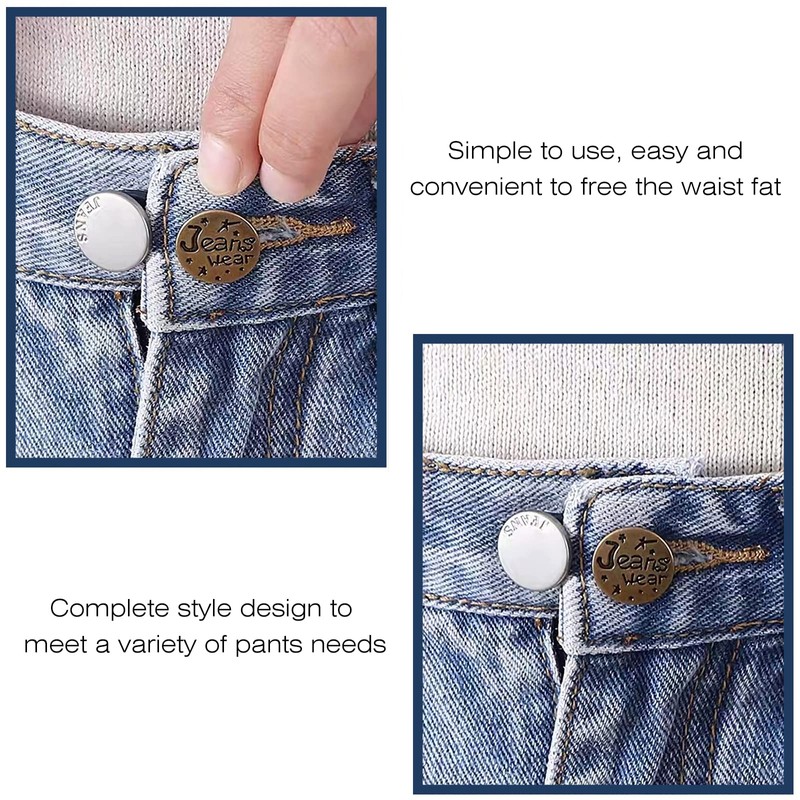 ZYNERY 14PCS Waistband Extenders Set, Pregnancy Pants Extender Button Extender