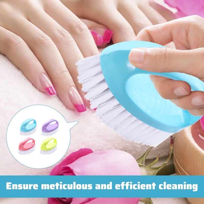 Nail Brush 4pcs Nail Brushes for Cleaning Nails Nylon Firm
