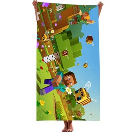 IOSCDH Beach Towels, Super Fine Fibre Towel, 80 x 160 cm, Beach Towel, Bath Towel, Hand Towels for Fitness, Travel, Sports, Hiking, Outdoor, Yoga, Sauna, Bath Towel, Children, Teenagers, Adults, Beach