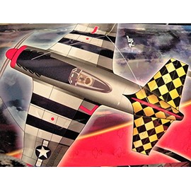X-Kites FlyingAces® P-51 Mustang Mustang Poly Airplane Kite, 37 Inches Wide