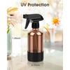 Bontip Glass Spray Bottle with Silicone Sleeve Protection, Amber Glass