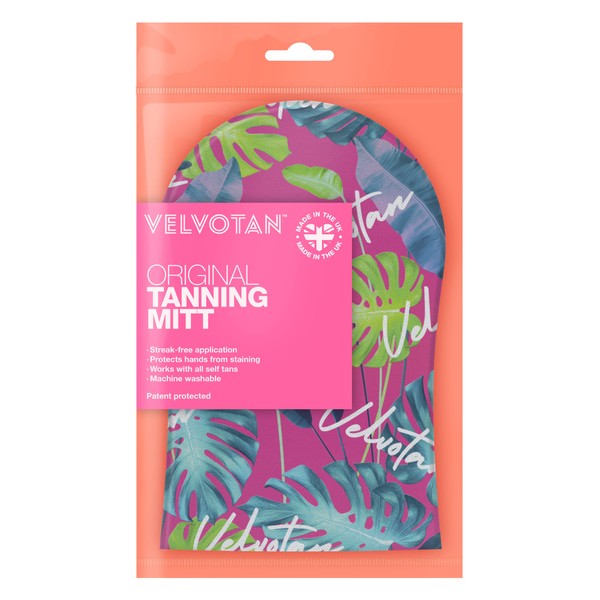 Velvotan FLAMINGO The Original Tanning Mitt VELVOTAN - Self Tanning Applicator - Clever Lotion Resistant - Reusable - Sleek Application