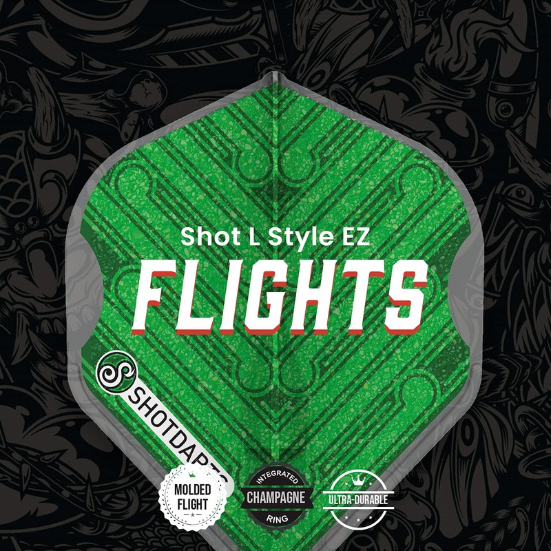 Shot! L-Style EZ L1 Standard Shape Manu Green Dart Flight