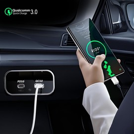 Kriogor USB C Socket 12 V Motorhome Charger, PD3.0 & QC3.0 USB Socket 12 V Installation Camper, Car USB Socket 12 V for Car Boat Truck Caravan
