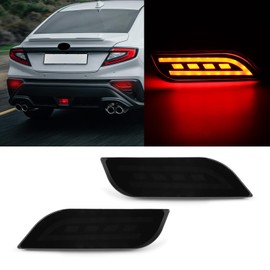 KUNGKIC For 2023 2024 2025 Subaru WRX VB S4 STI Rear Bumper Brake Tail Light Fog Lamp 2PCS Cool Exterior Decoration Accessories Black Lens