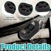 Exhaust Hanger, 4-Pack 2-Hole Rubber Mounts, High-Density Rubber, Reduces Vibration