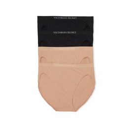 Victoria's Secret Seamless Brief Panty Pack, High Leg Cut, Underwear for Women, 4 Pack, Multi (S)