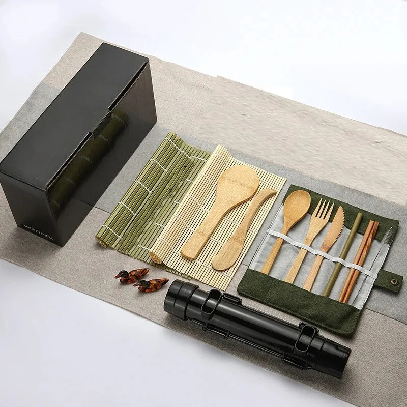 DIY Sushi Maker Set B with Sushi Bazooka, Bamboo Rolling