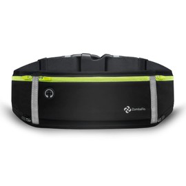 Zombaflo® Running Belt for Women & Men-Large Capacity | Water Proof Running Phone Holder with Adjustable Elastic Strap | Reflective Stripes Running Bag for Outdoor Activities