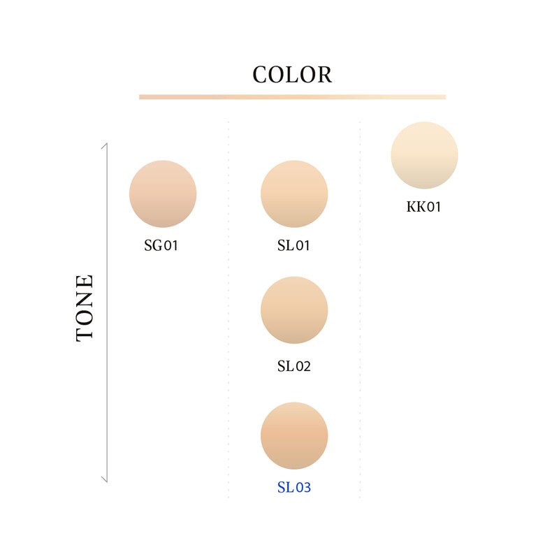 AHRES SL03 Undevided Sheer Foundation, 1.0 fl oz (30 ml)