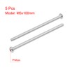 sourcing map M5x100mm Machine Screws Pan Phillips Cross Head Screw