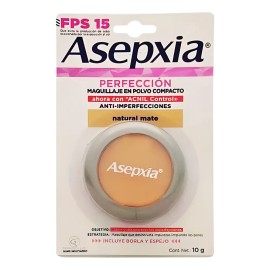 Asepxia Maquillaje Polvo Compacto Tono Natural Mate Fps15 Natural Mate