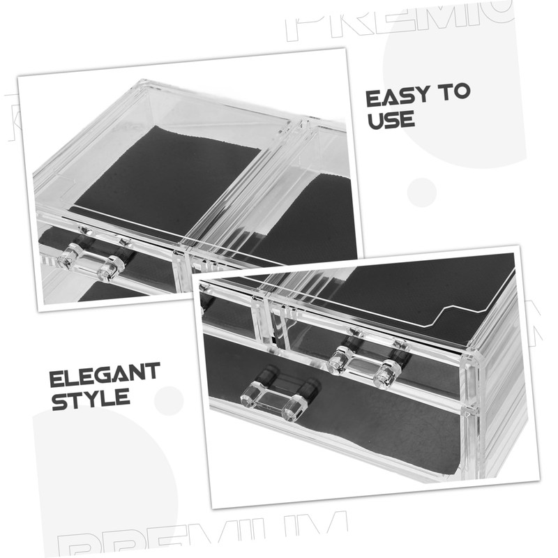 Operitacx Elegant Acrylic Makeup Storage 3 Drawer Organizer Lotion Organizer