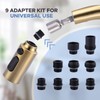 iVIGA Pull Down Faucet Sprayer Head Replacement, Gold 3 Function