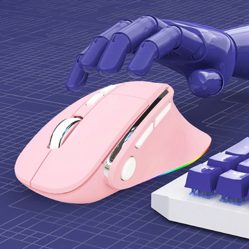 Vertical Ergonomic Mouse 2.4G Multi Function Button Rechargeable Wireless Mouse