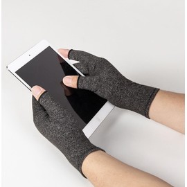 JOMOCARE Compression Arthritis Gloves Compres Arthritis Fingerless Gloves Joint Pain Support Compres Gloves for Women Men (Gray, Small)