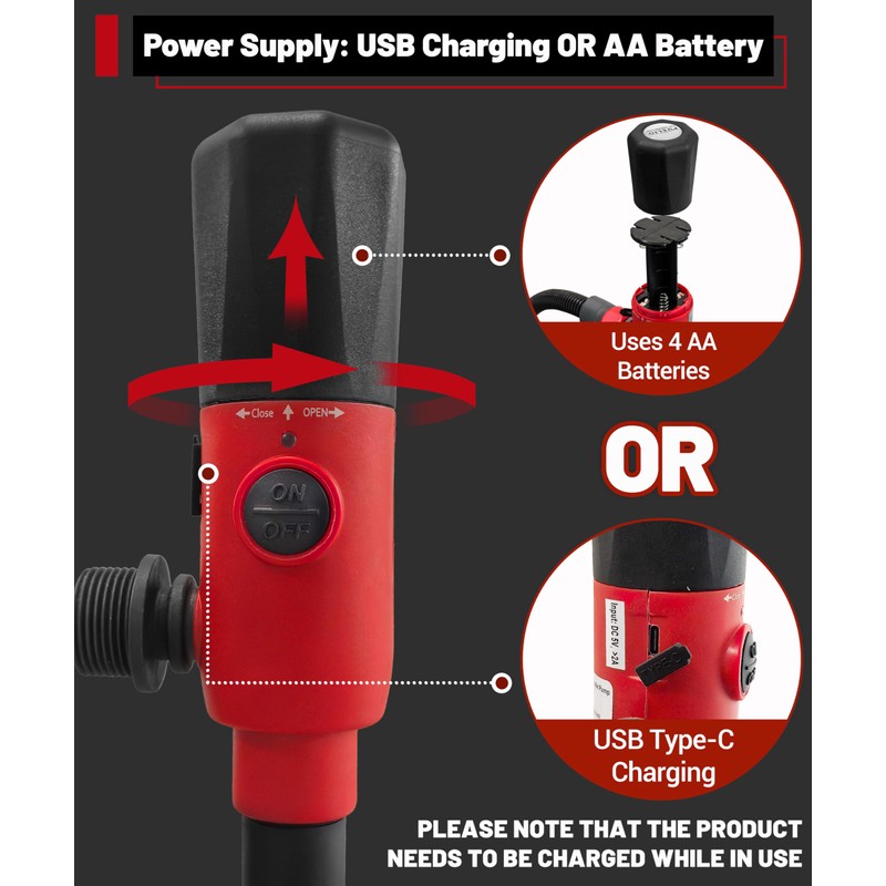 FUELIO 2025 UPGRADED Fuel Transfer Pump - Leak-Proof USB Charging