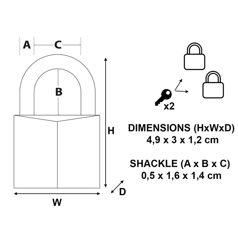 Master Lock 130T Solid Brass Body Keyed Alike Padlocks, 30