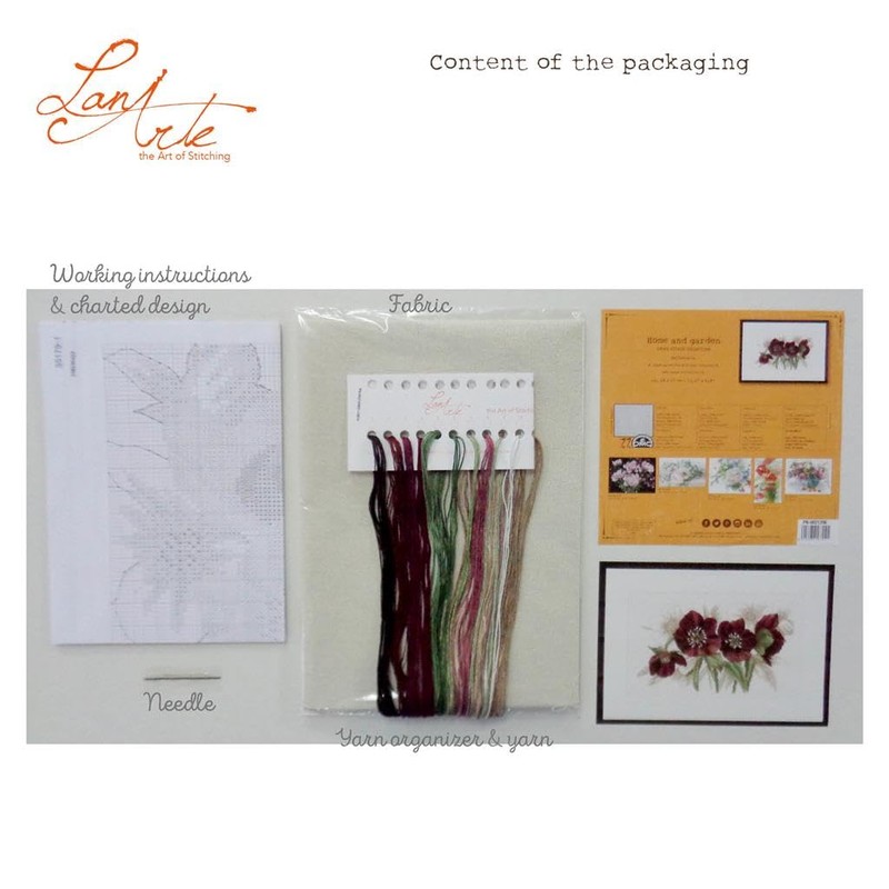 Lanarte Hellebores Cross Stitch Kit