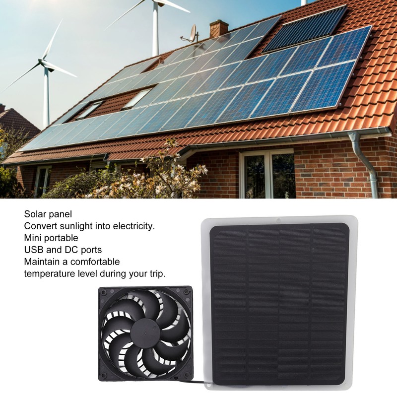 Solar Panel Fan Kit Energy Saving Mini Ventilator Fan Solar