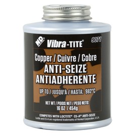 Vibra-TITE 907C Copper Anti-Seize Lubricant Compound, 16 oz Jar with Brush