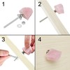 Malimali Natural Rose Quartz Knobs for Cabinets and Drawers Set