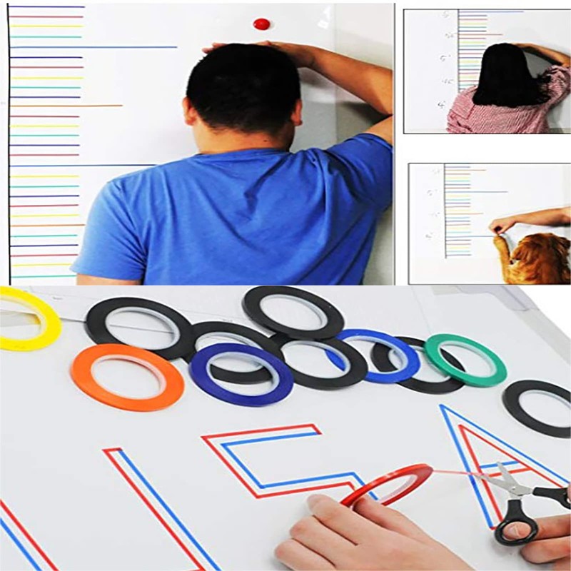 SHULLIN 6 Rolls Thin Dry Erase Tape 3mm Vinyl Pinstripe