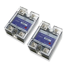 2 PCS Auber SRDA25 25A AC Solid State Relay SSR for PID Temperature Control