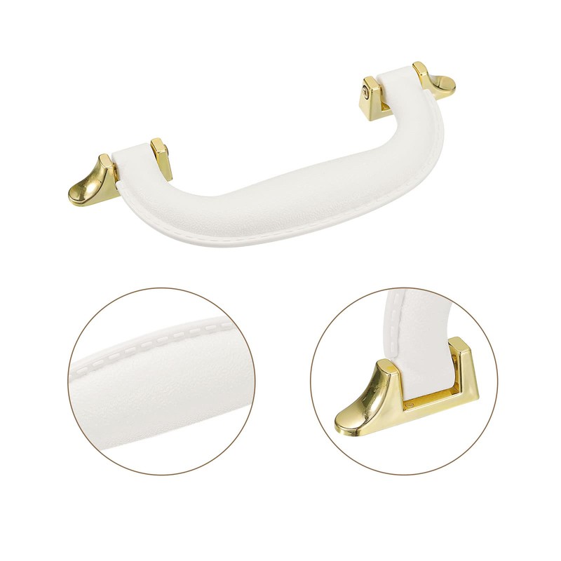 uxcell Luggage Handles, 155mm/6.1inch PU Leather Pull Handle Suitcase Case