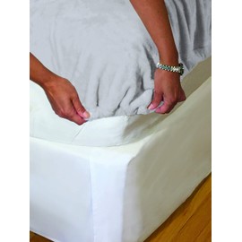 Effortless Bedding Oversized Plush Semi-Fitted Bed Blanket (California King, Light Gray)