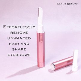 About Face Sonic Beauty Wand - Electric Facial Hair Remover and Bonus Eyebrow Shaper, Ideal for Shaving, Exfoliating and Brow Shaping, Epilator for Men & Women