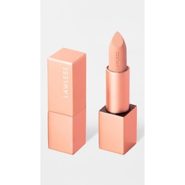 Lawless Forget the Filler Lip-Plumping Line-Smoothing Satin Cream Lipstick, Platinum, Pink, 0.1 Ounce