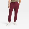 Goodfellow & Co Mens Burgundy Cotton Fleece Jogger Pants Drawstring