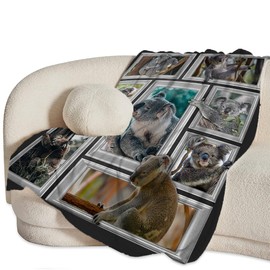 Koala Blanket Funny Gifts for Girls Boys Kids - Soft Warm Fleece Plush Throw Blankets for Bed Sofa Couch - 40"x50"