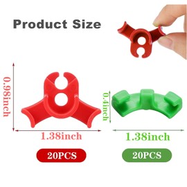 40pcs Plant Bender, Plant Training Clips, Lst Clips for Low Stress Training Plant Stem Support, Trellis Clamps for Climbing Plants Garden Plant Grow Tools(Red and Green)