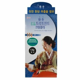 Gray hair NO ammonia cream color herbal hair dye 1N black (WB8F32E) - Basic product / 새치머리 NO암모니아 크림칼라 한방염색약 1N 흑색 (WB8F32E) - 기본상품