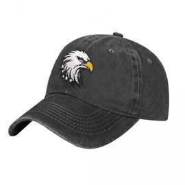 Eagle Embroidered Hat for Men Women Dad Hat Baseball Cap Adjustable Unisex Black