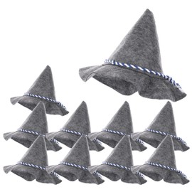 KarneLux Bavarian Seppel Hat, Traditional Hat for Bavarian Folk Festivals, Carnival and Fancy Dress Made of Felt with Blue/White Cord - Size Small - Pack of 10