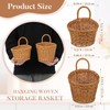 2Pcs Hanging Woven Storage Basket for Onion Ginger Garlic -