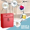 AdirOffice Mailboxes for Outside Wall Mount Large with Key Lock,