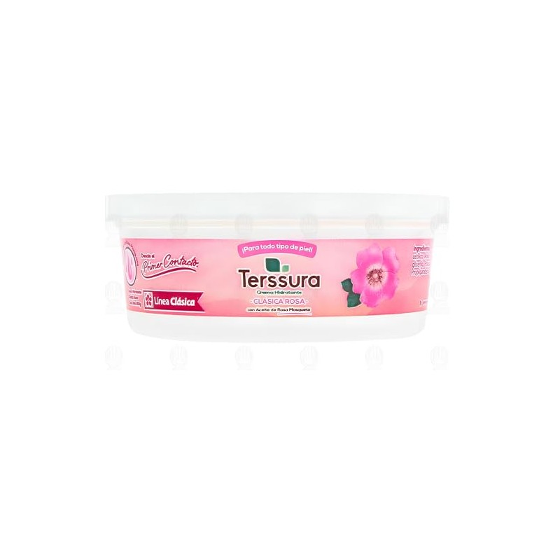 Terssura Crema Hidratante Clásica Rosa Mosqueta, 220g. 5pzas