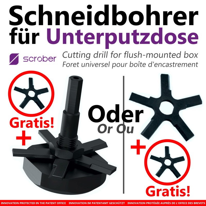 SCROBER® Universal Cutting Drill Bit Diameter 65 mm with Free