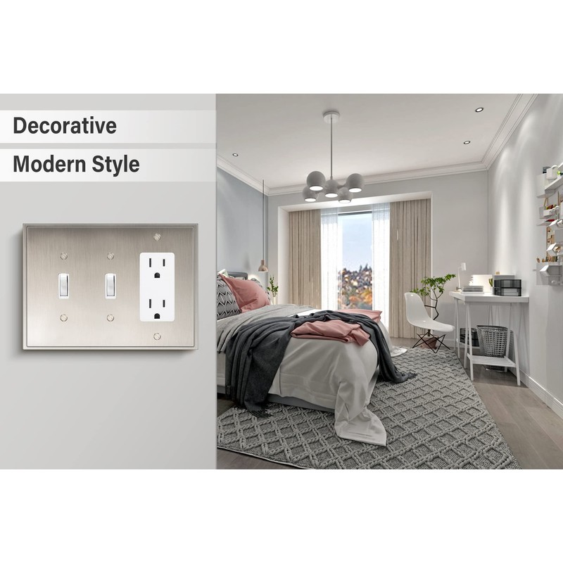 Henne Bery Soft Modern Decorative Wall Plate Switch Plate Outlet