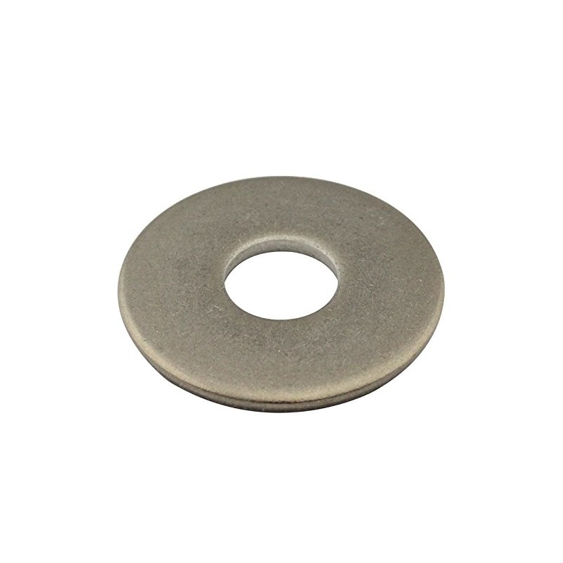 Large DIN 9021 A2 stainless steel washers., off-white