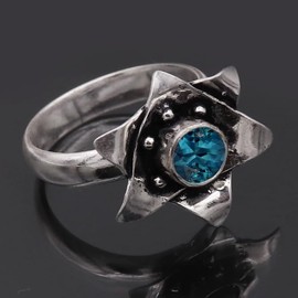Londoner blauer Topas im Labor gezüchtet Edelstein-für Herren und Damen, alle Größen, 925 Sterling Silber Band Ring, Geschenkartikel, Schmuck TSR1001AT_28 (74 (23.6))